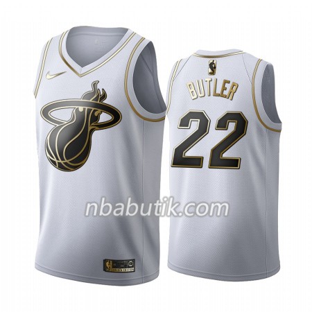 NBA Mænd Trøje Miami Heat Jimmy Butler 22 Nike 2019-20 Hvid Golden Edition Swingman NBA Mænd Trøje Miami Heat Jimmy Butler 22 Nike 2019-20 Hvid Golden Edition Swingman